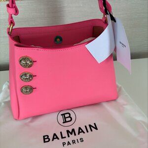 Balmain Bubblegum Pink Emblème Bag